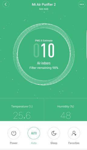 MI Air Purifier 2 Home App PM2.5