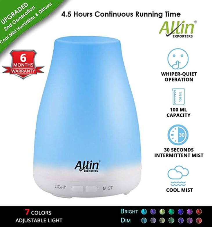 Allin 2 in 1 Best Humidifier And Aroma Diffuser In India