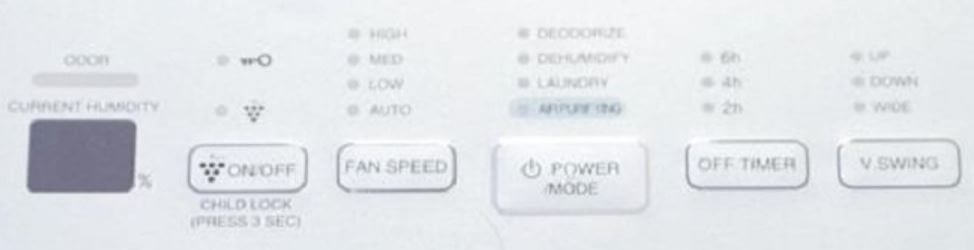 Console of a Dehumidifier from sharp