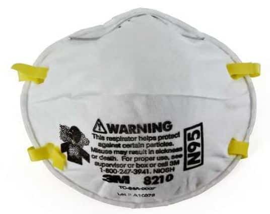 3M 8210 respirator front