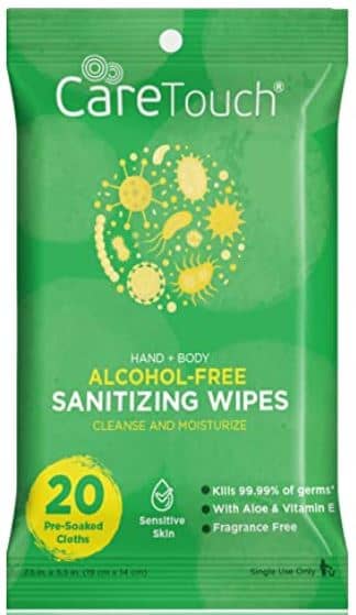 Care Touch Alcohol free Wipes hand sanitizers for baby